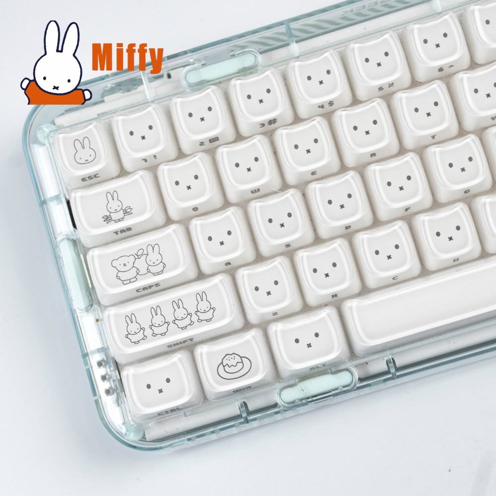 Pc Gaming Kawaii - Kawaii Miffy Keycaps Cute Rabbit Key