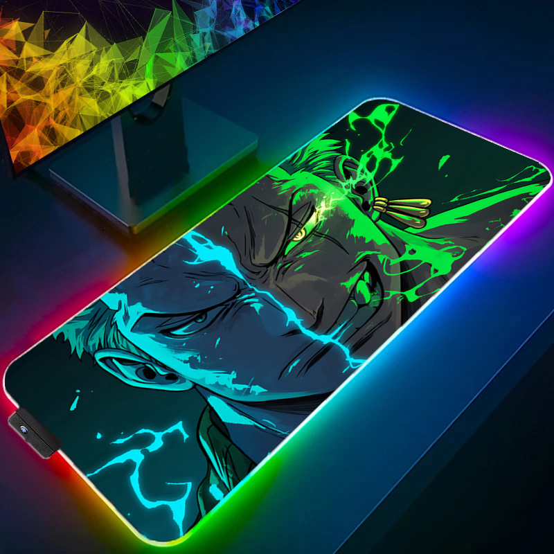 Pc Gaming Keyboards - ONE PIECE Zoro Mouse Pad RGB