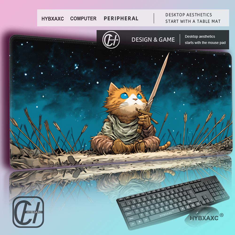 HYBXAXC Orange Cat Warrior Mou - Pc Gaming Orange review and price