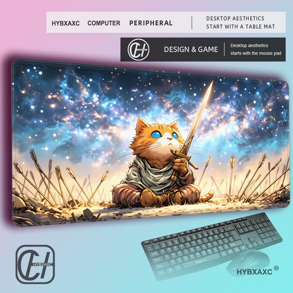 HYBXAXC Orange Cat Warrior Mou - Pc Gaming Orange review and price