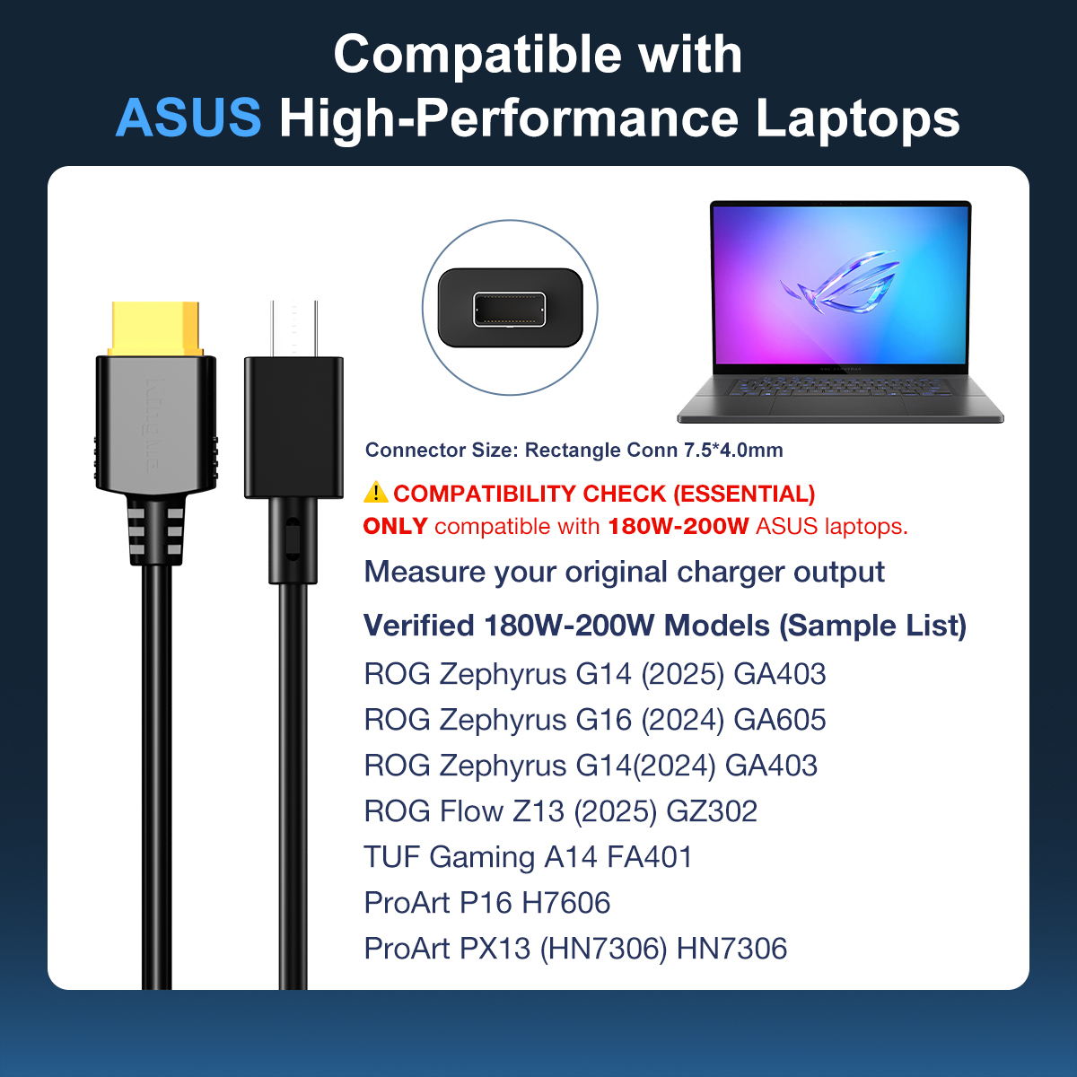 200W 260W Laptop Charger for A - Pc Gaming Rog review and price