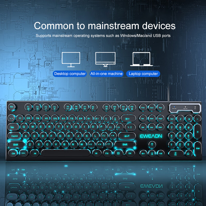 EWEADN Typewriter Gaming Keybo - Pc Gaming Keyboards review and price