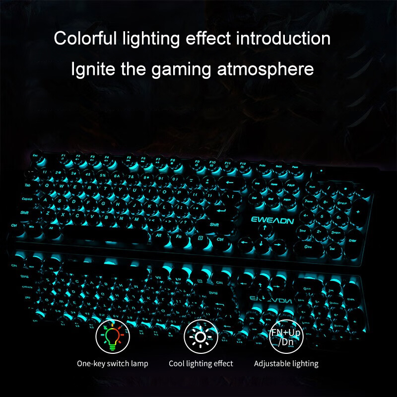 EWEADN Typewriter Gaming Keybo - Pc Gaming Keyboards review and price