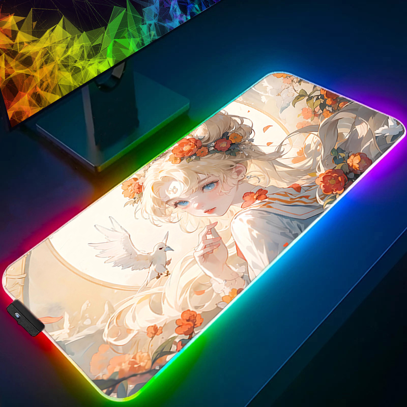 RGB Large Mouse Pad Gamer Keyb - Pc Gaming Kawaii review and price