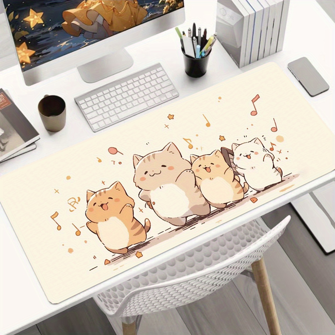 Large Orange Cat Mouse Pad, Mu - Pc Gaming Orange review and price