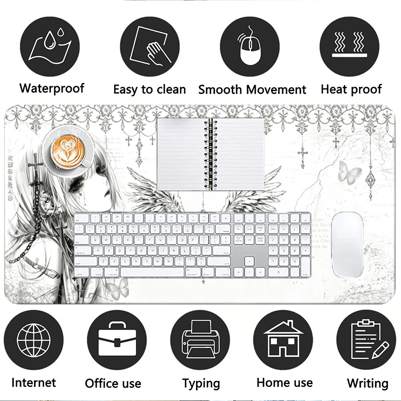 Leather Mousepad Black White A - Pc Gaming Keyboards review and price
