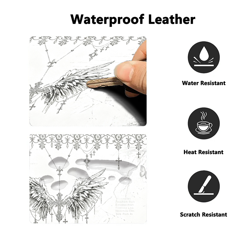 Leather Mousepad Black White A - Pc Gaming Keyboards review and price