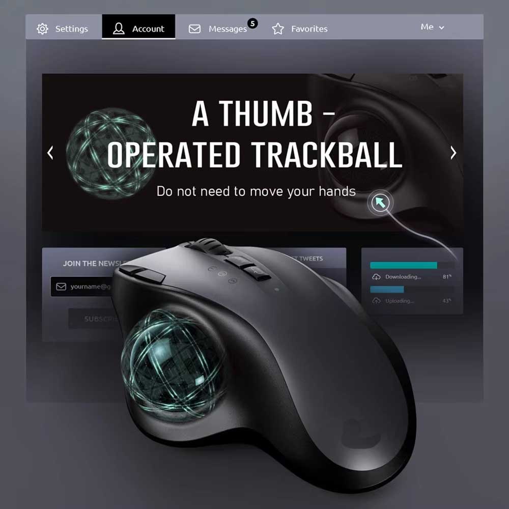 Jomaa Trackball Mouse Bluetoot - Pc Gaming X3D review and price